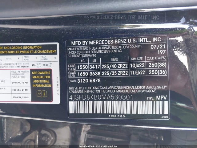 Продажа на аукционе авто 2021 Mercedes-benz Amg Gle 63 Coupe S 4matic, vin: 4JGFD8KB0MA530301, номер лота: 43492364