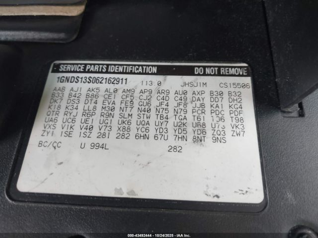 2006 CHEVROLET TRAILBLAZER 1GNDS13S062162911 Photo 8