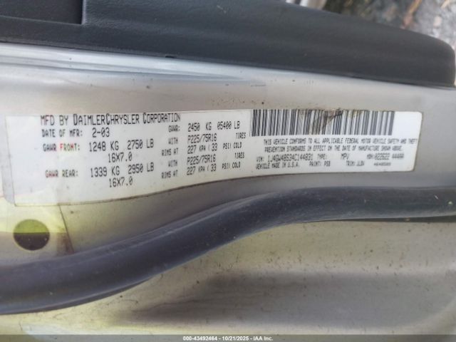 2004 JEEP GRAND CHEROKEE 1J4GW48S34C144831 Photo 8