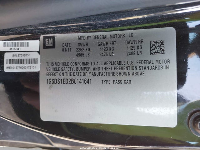 2011 CADILLAC CTS 1G6DS1ED2B0141641 Photo 8