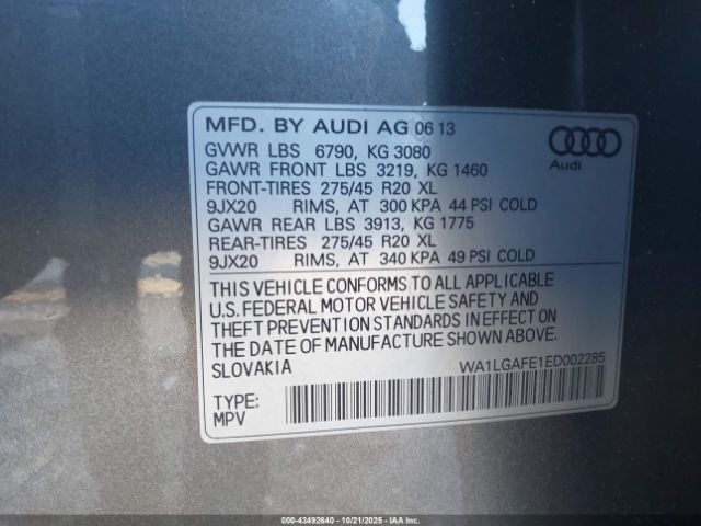 2014 AUDI Q7 WA1LGAFE1ED002285 Photo 8