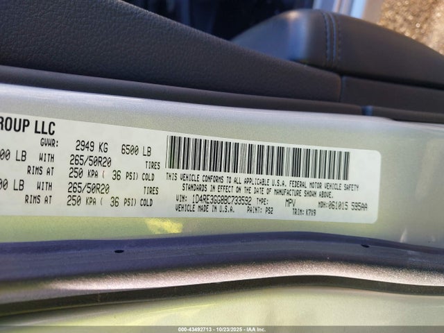 Продажа на аукционе авто 2011 Dodge Durango Heat, vin: 1D4RE3GG8BC733592, номер лота: 43492713