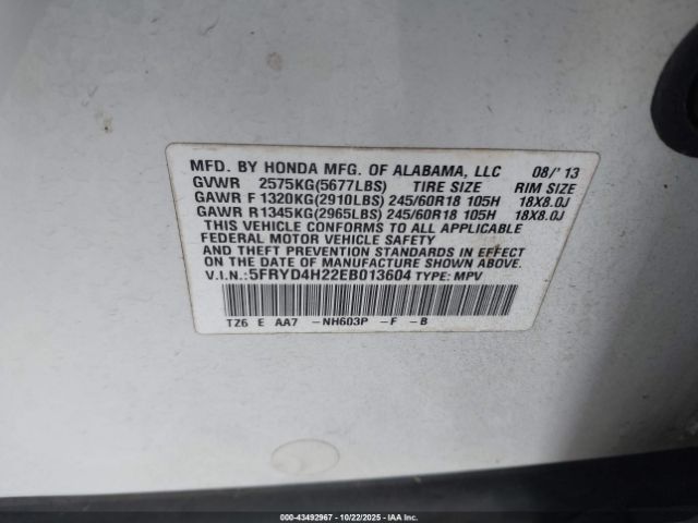 2014 ACURA MDX 5FRYD4H22EB013604 Photo 8