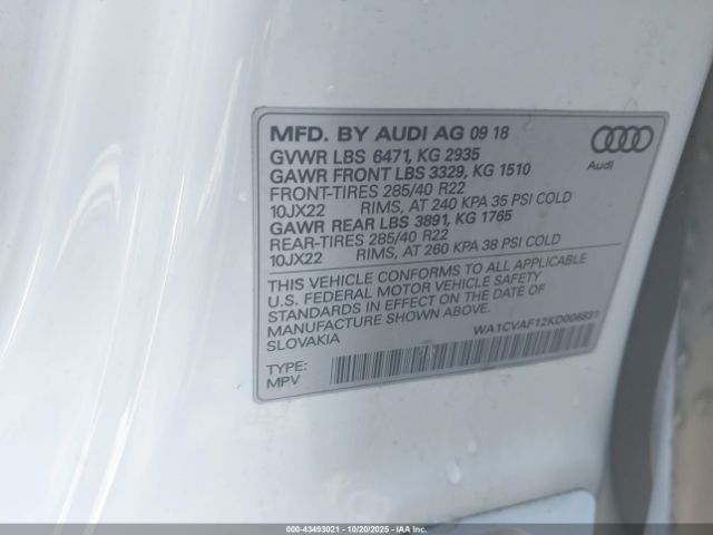 2019 AUDI Q8 WA1CVAF12KD006831 Photo 8