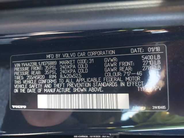 2018 VOLVO XC60 YV4A22RL1J1076889 Photo 8