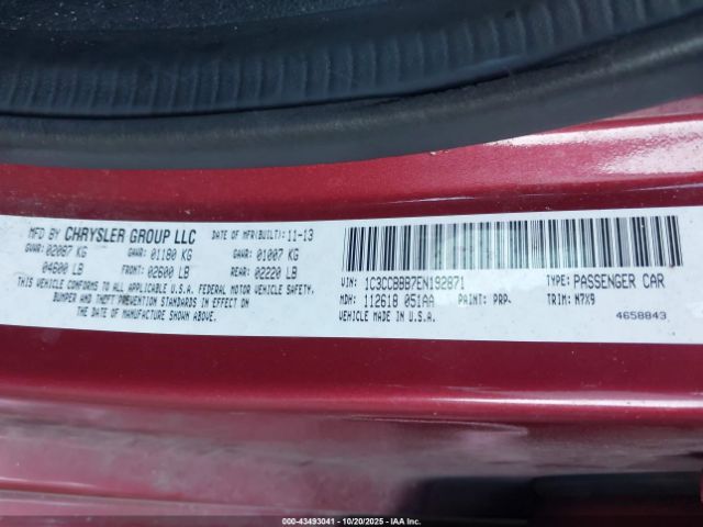 2014 CHRYSLER 200 1C3CCBBB7EN192871 Photo 8