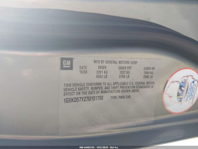 2007 CADILLAC DTS 1G6KD57Y27U151790 Photo 8