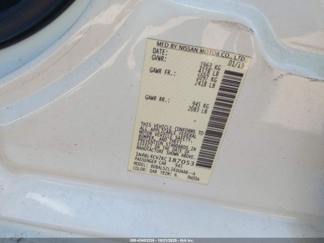 2019 NISSAN ALTIMA 1N4BL4CV2KC187053 Photo 8