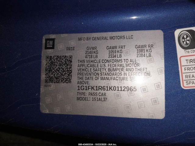 2019 CHEVROLET CAMARO 1G1FK1R61K0112965 Photo 8