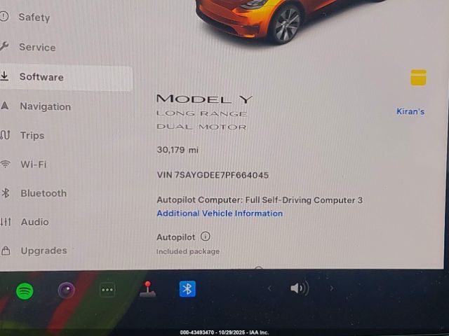 2023 TESLA MODEL Y 7SAYGDEE7PF664045 Photo 6