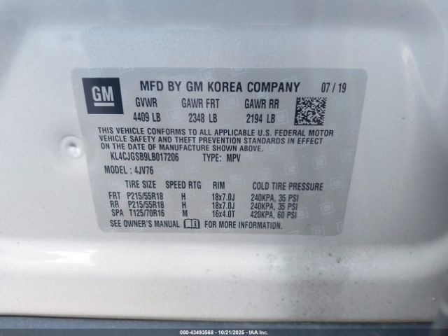 2020 BUICK ENCORE KL4CJGSB9LB017206 Photo 8