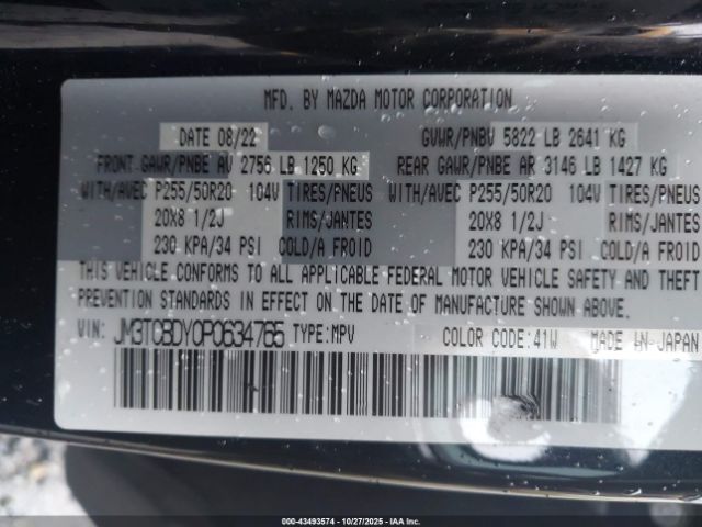 2023 MAZDA CX-9 JM3TCBDY0P0634765 Photo 8