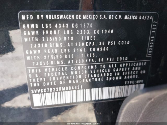 2024 VOLKSWAGEN TAOS 3VVSX7B23RM084631 Photo 8