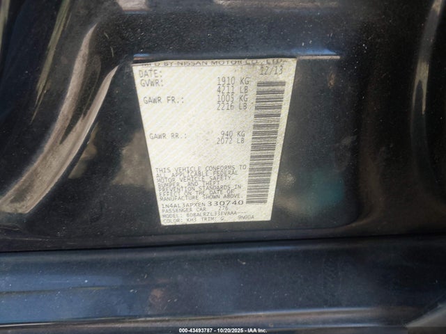 Aukcja sprzedaży 2014 Nissan Altima 2.5 S, vin: 1N4AL3APXEN330740, numer aukcji: 43493787