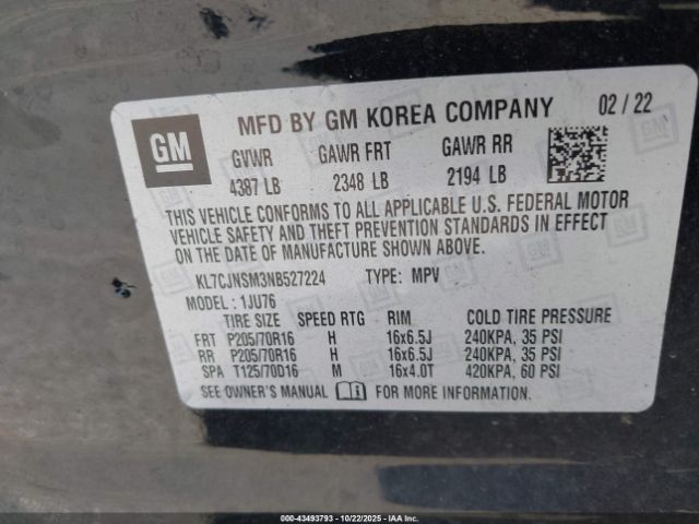 2022 CHEVROLET TRAX KL7CJNSM3NB527224 Photo 8