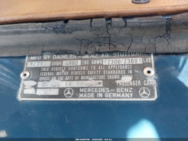 1974 MERCEDES-BENZ 450 10702412004835 Photo 8