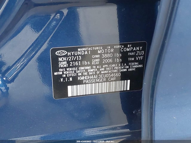 Hyundai ELANTRA SE 2014 KMHDH4AE3EU054660 Image 9
