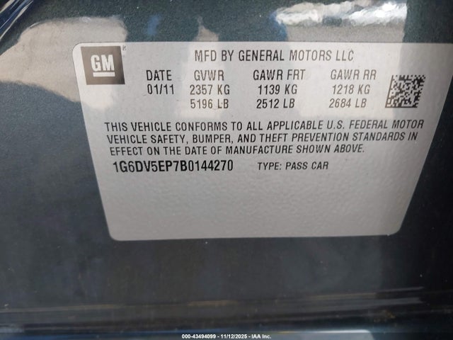 2011 CADILLAC CTS-V 1G6DV5EP7B0144270 Photo 8
