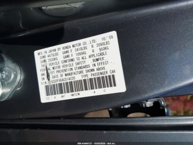2010 ACURA TSX JH4CU2F66AC014220 Photo 8