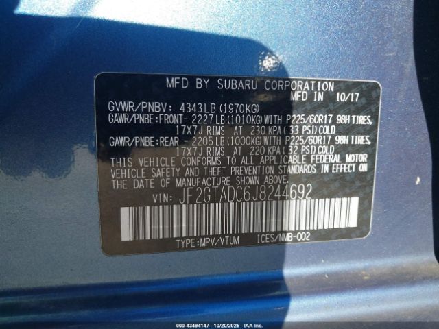 2018 SUBARU CROSSTREK JF2GTADC6J8244692 Photo 8