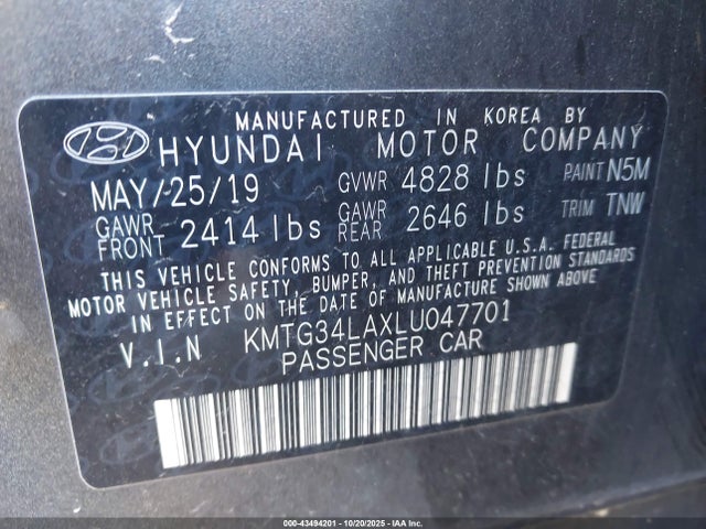 2020 GENESIS G70 KMTG34LAXLU047701 Photo 8