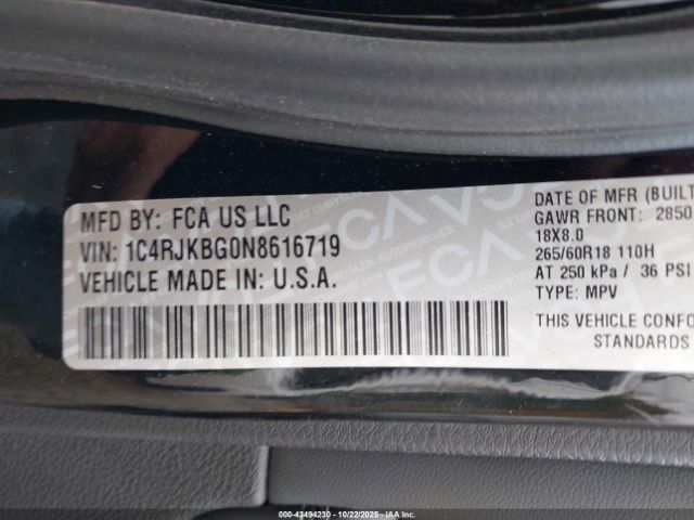2022 JEEP GRAND CHEROKEE L 1C4RJKBG0N8616719 Photo 8