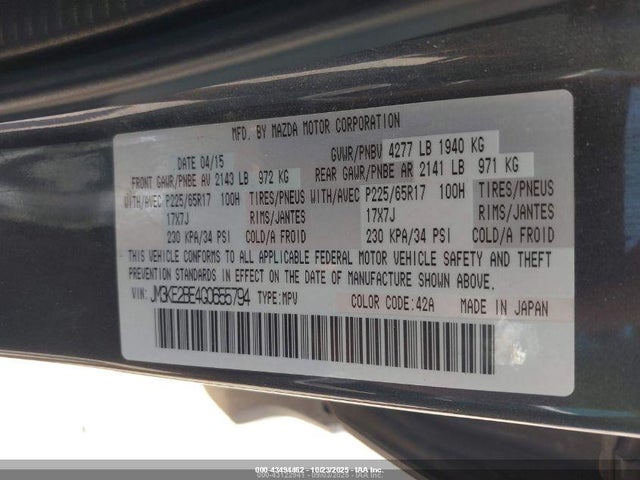 Mazda pe 2016 JM3KE2BE4G0655794 Image 9