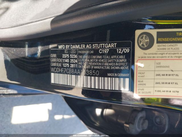 2010 MERCEDES-BENZ E 550 WDDHF7CB8AA153850 Photo 8