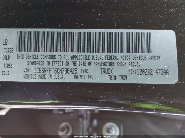 2019 RAM 1500 1C6SRFFT6KN736425 Photo 8