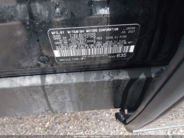 2022 MITSUBISHI OUTLANDER JA4J3VA84NZ026675 Photo 8