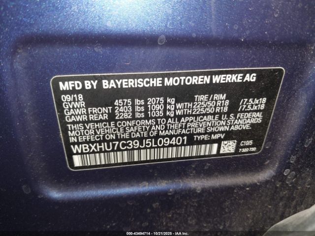2018 BMW X1 WBXHU7C39J5L09401 Photo 8