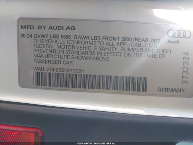 2025 AUDI A6 WAUL2BF25SN013924 Photo 8