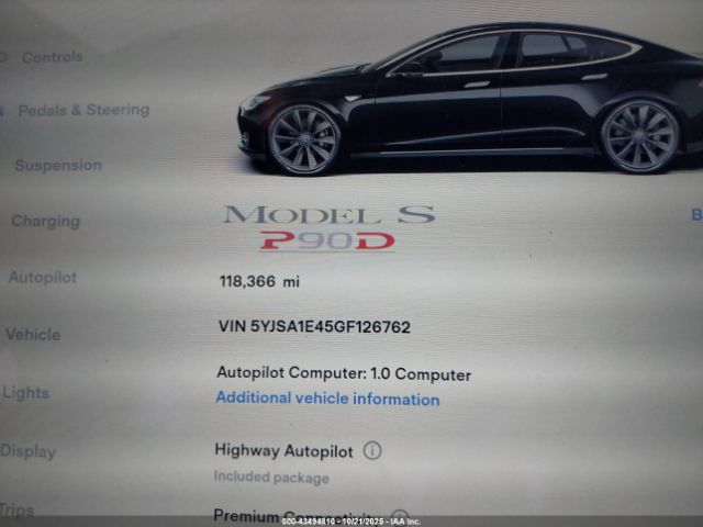 2016 TESLA MODEL S 5YJSA1E45GF126762 Photo 6
