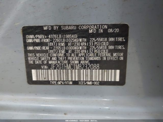 2021 SUBARU CROSSTREK JF2GTHMC1M8232088 Photo 8