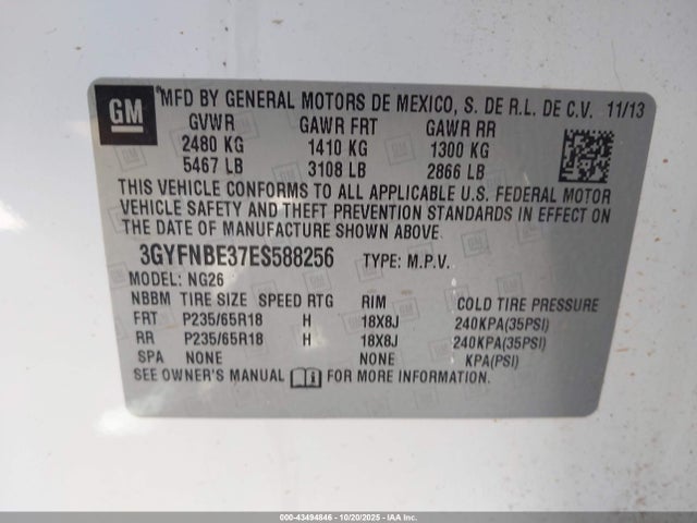 2014 CADILLAC SRX 3GYFNBE37ES588256 Photo 8