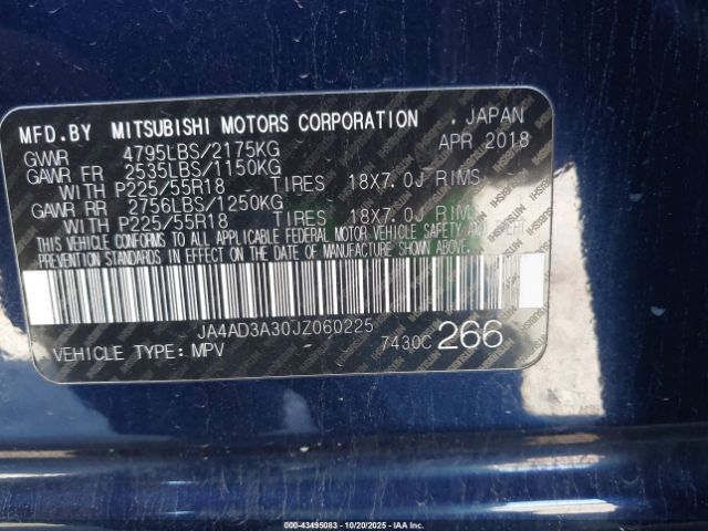 2018 MITSUBISHI OUTLANDER JA4AD3A30JZ060225 Photo 8