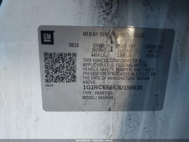 2018 CHEVROLET VOLT 1G1RC6S55JU156936 Photo 8