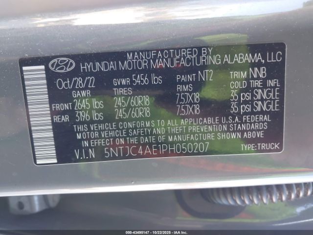 2023 HYUNDAI SANTA CRUZ 5NTJC4AE1PH050207 Photo 8