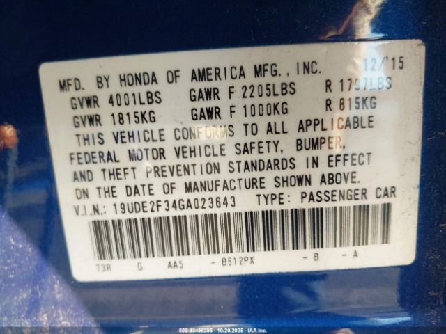 2016 ACURA ILX 19UDE2F34GA023643 Photo 8