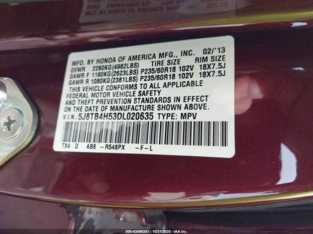 2013 ACURA RDX 5J8TB4H53DL020635 Photo 8