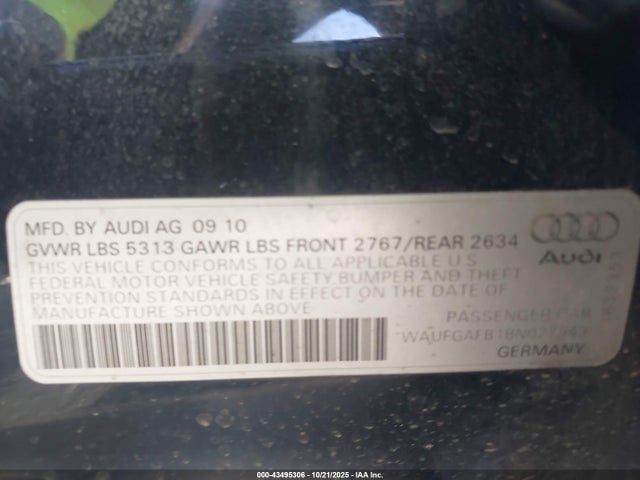 2011 AUDI A6 WAUFGAFB1BN027943 Photo 8