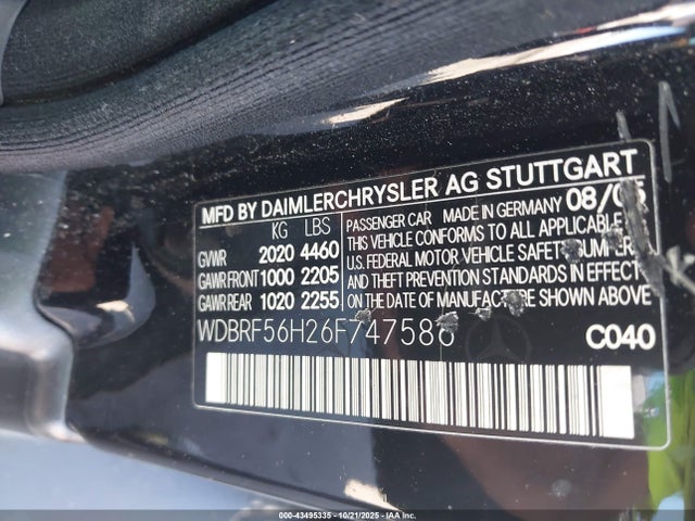 2006 MERCEDES-BENZ C 350 WDBRF56H26F747586 Photo 8