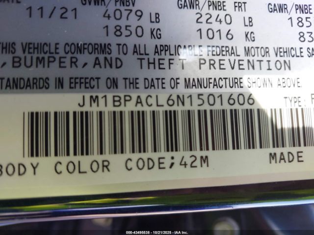 2022 MAZDA MAZDA3 JM1BPACL6N1501606 Photo 8