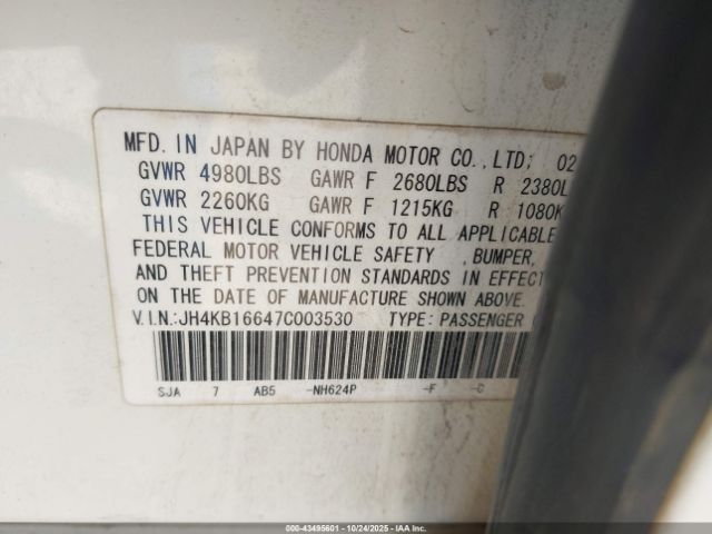 2007 ACURA RL JH4KB16647C003530 Photo 8