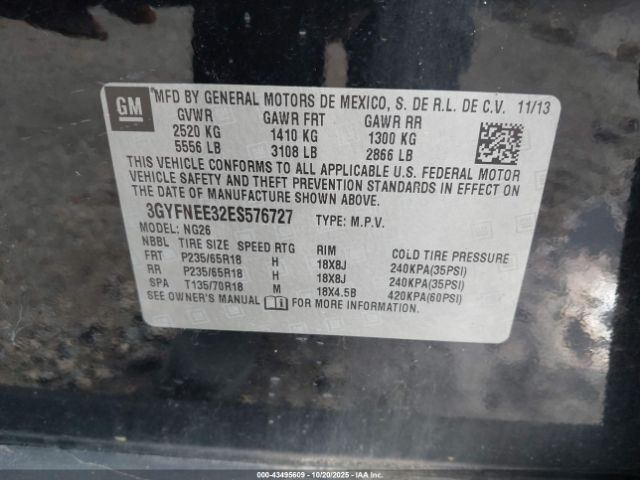 2014 CADILLAC SRX 3GYFNEE32ES576727 Photo 8