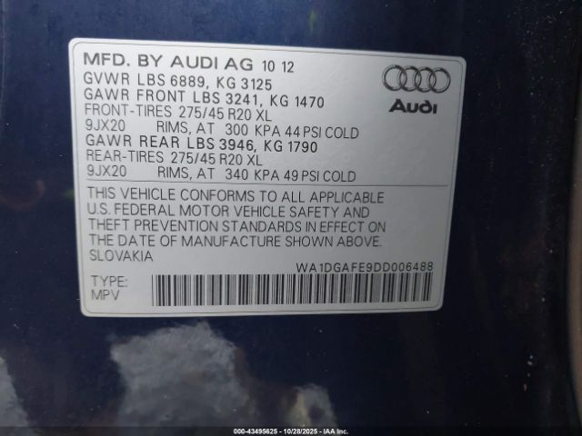 2013 AUDI Q7 WA1DGAFE9DD006488 Photo 8