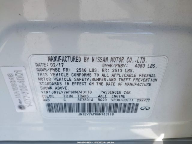 2017 INFINITI Q50 JN1EV7AP6HM743118 Photo 8