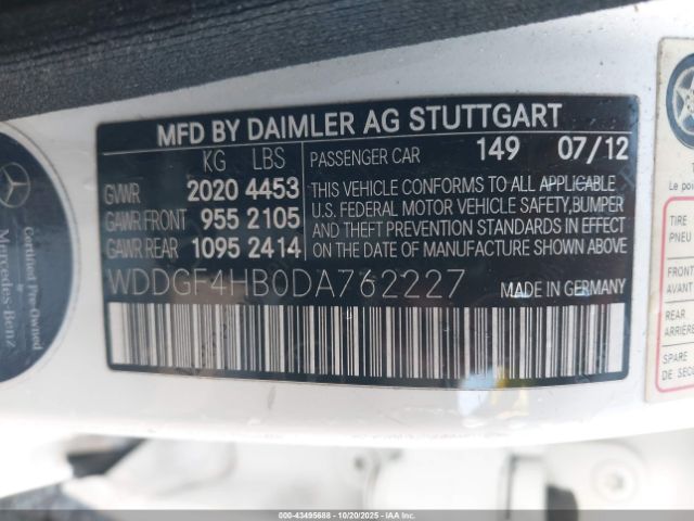 2013 MERCEDES-BENZ C 250 WDDGF4HB0DA762227 Photo 8