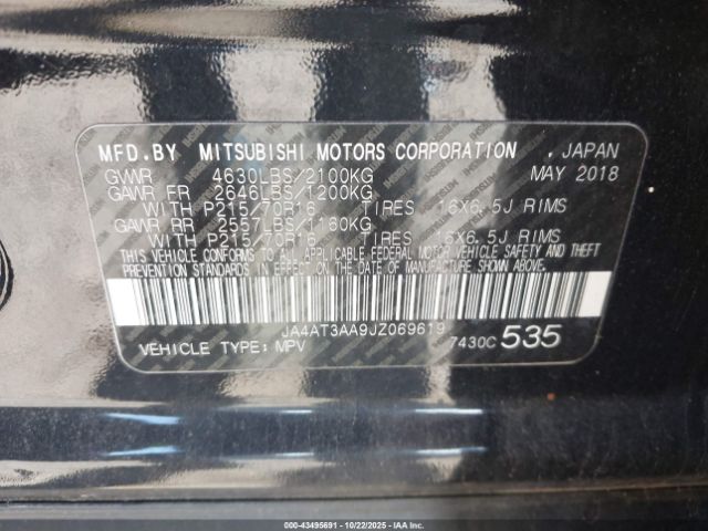 2018 MITSUBISHI ECLIPSE CROSS JA4AT3AA9JZ069619 Photo 8