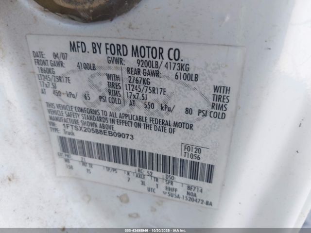 2008 FORD F-250 1FTSX20588EB09073 Photo 8